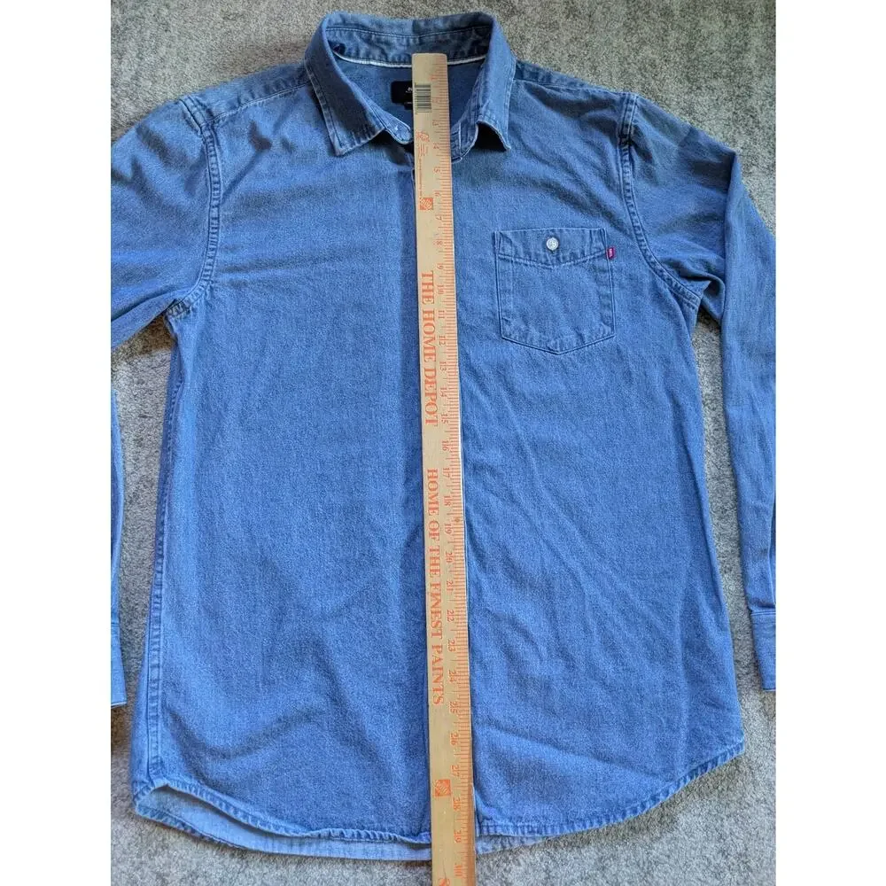 Vintage OBEY Long Sleeve Button Down Chambray Shirt - Large - Picture 14 of 15